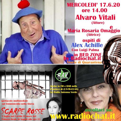Maria Rosaria Omaggio e Alvaro Vitali - ospiti di Alex Achille in "Red Zone" by Radiochat.it