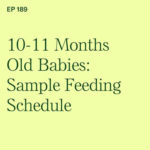 10-11 Months Old Babies: Sample BLW Schedule