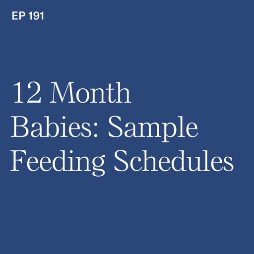 12 Month Old Babies: Sample BLW Feeding Schedule