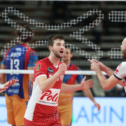 Zenger, Kaziyski e Lorenzetti dopo il 3-0 su Monza nei quarti di Coppa Italia