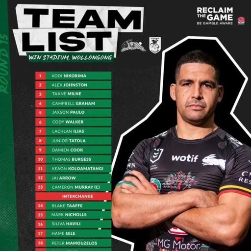 Team List Tuesday - Rabbitohs v Dragons - Round 15