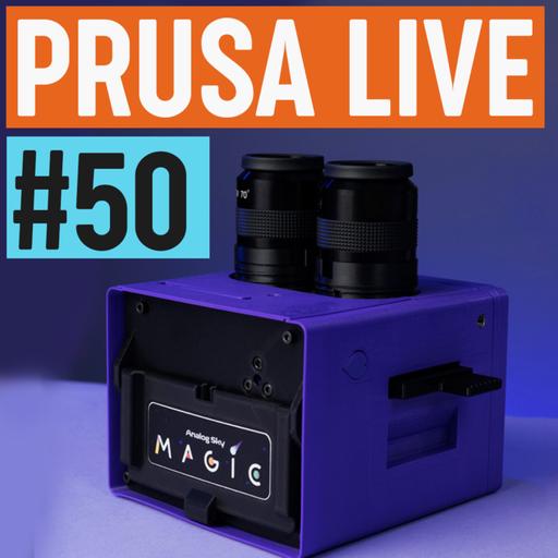 PRUSA LIVE #50 - 3D printable binocular telescopes with Analog Sky, new Printables features