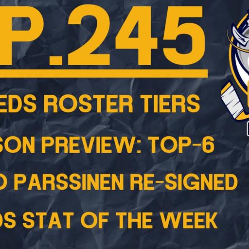 Catfish On Ice #245: Nashville Predators Hierarchy Tier List for 2024-25, Previewing the Top-6, Parssinen Re-Signed