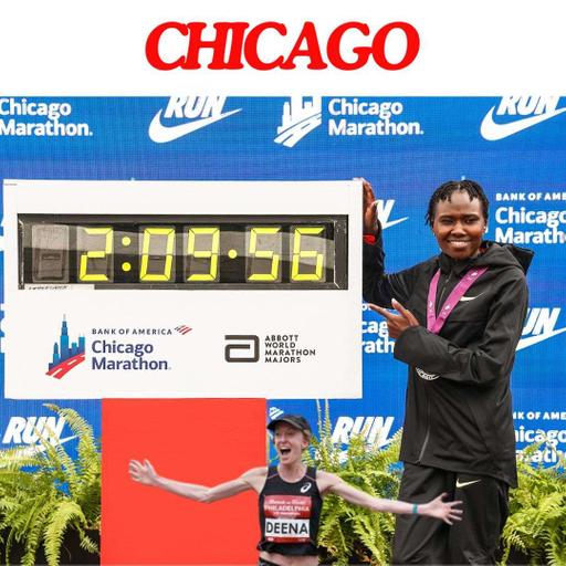 Ruth Chepngetich's 2:09:56's Breaks the Marathon!!! Deena Kastor Guest on World Record Run in Chicago