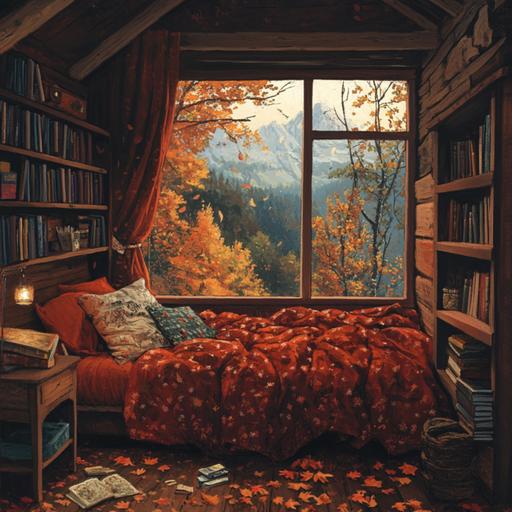 The Cozy Autumn Cabin in the Woods - A Relaxing Sleep Story 😴😴😴