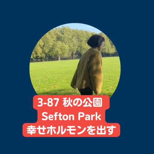 Season 3-87 秋の公園 Sefton Parkで幸せホルモンとやる気ホルモンを出す