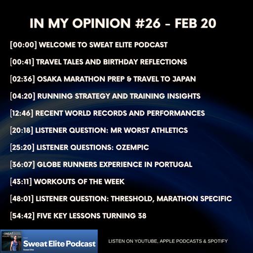 IMO #26 - Hello from Japan! 5th Marathon in 5 Months, Ozempic Q&A, Globe Runners Portugal in April and more