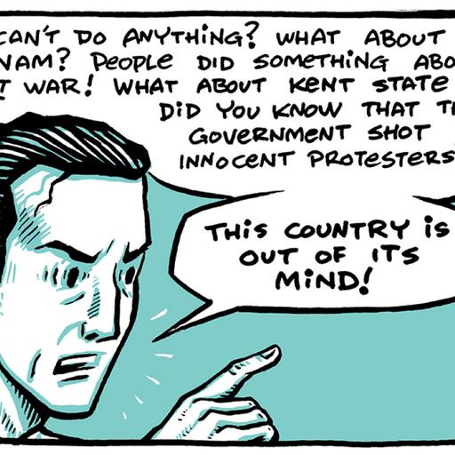 “The Murder Next Door,” Oakland-based graphic artist Hugh D’Andrade’s first graphic novel