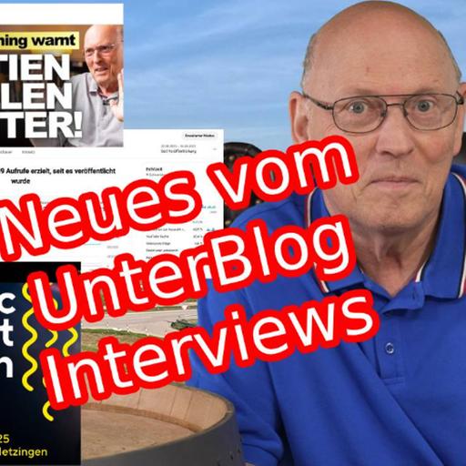 Neu im UnterBlog | 270.000 Abos | Interviews | Neues Buch im Mai