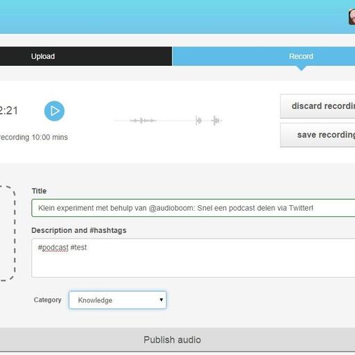 Klein experiment met behulp van @audioboom: Snel een podcast delen via Twitter!