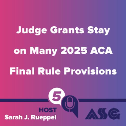 Judge Grants Stay on Many 2025 ACA Final Rule Provisions