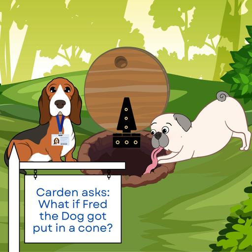 368. Carden asks: What if Fred the Dog got put in a cone? (w/ Miss Lynn)