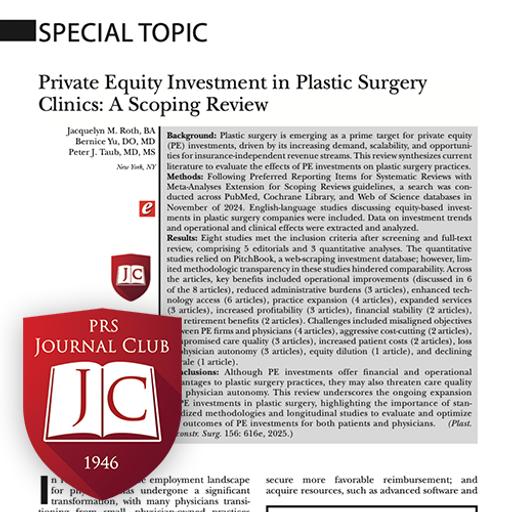 "Investment in Plastic Surgery Clinics" with David Stepien, MD - Oct. 2025 Journal Club