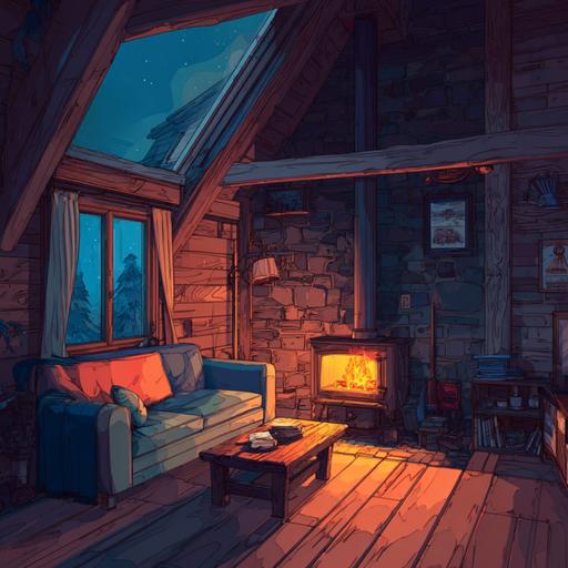 Warm Cozy Cabin Ambience | Gentle Stove Hum & Comforting White Noise