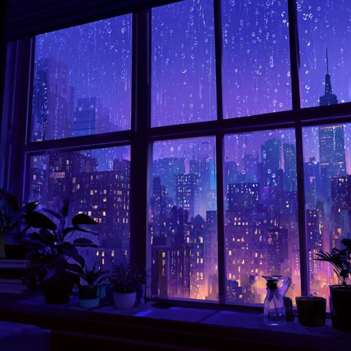 Gentle City Rain by the Window & Calming Sounds