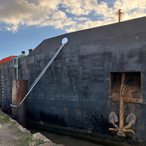 Large Old Boat moored near Greenwich, London, UK on 8th November 2025 – by Cesar Gimeno Lavin