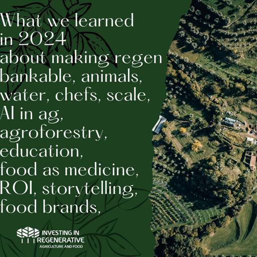 What 2025 taught us about making regen bankable, animals, water, chefs, scale, Al in ag, agroforestry, education, food as medicine, ROl, storytelling