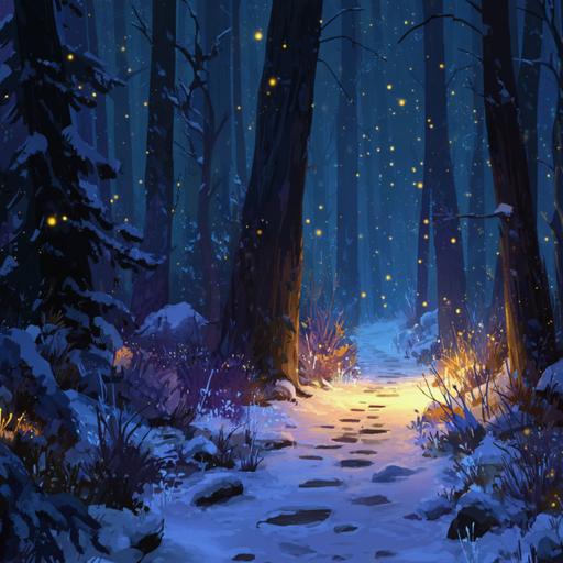 Magical Walk in a Winter Forest