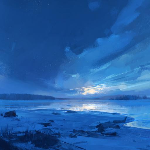 Calm Arctic Night | Polar Wind and Icy Water Sounds