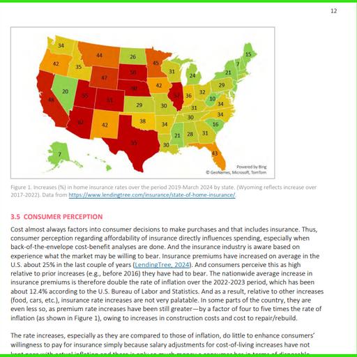 Availability, Affordability, and Adequacy of Insurance in Areas Impacted by Climate-related Risks