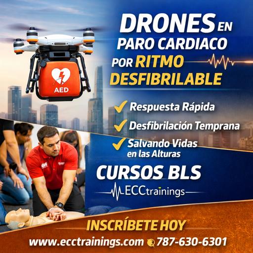 Drones en Paro Cardíaco por Ritmo Desfibrilable – El Futuro de la Reanimación Está en el Aire