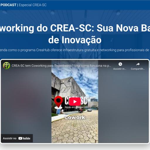 Coworking do CREA SC e se reinventa com coworking e IA.