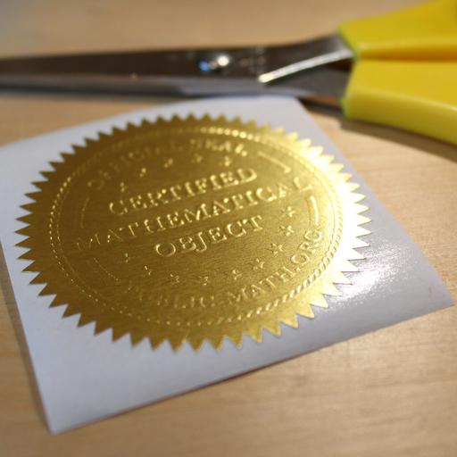 Mathematical Objects: Certified Mathematical Object sticker with Chris Nho