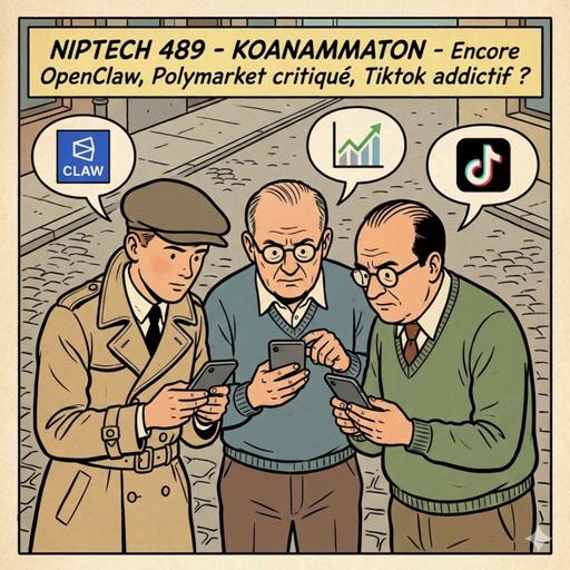 489 - Koanammaton - Encore OpenClaw, Polymarket critiqué, Tiktok addictif ?