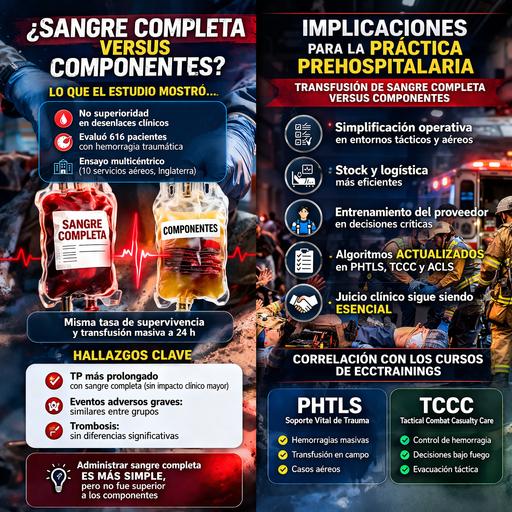Transfusión de Sangre Completa vs Componentes Sanguíneos en Sangrado por Trauma