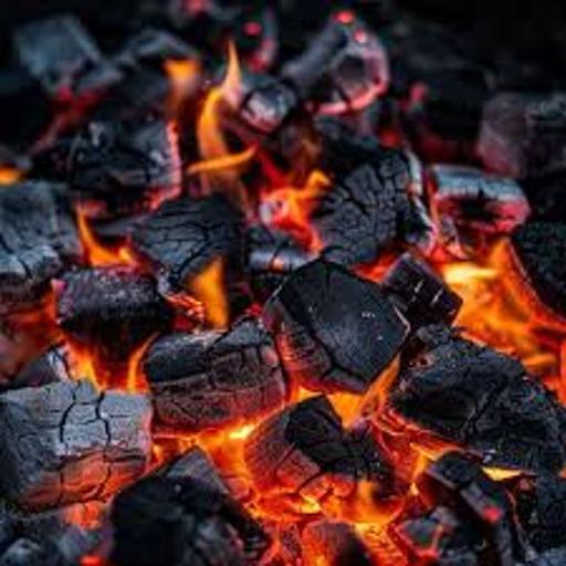 TWO CHARCOAL FIRES