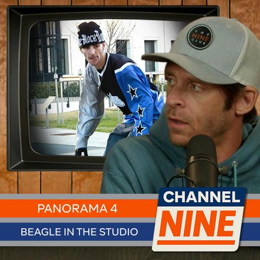 Channel Nine - Panorama 4, Beagle in studio, Venue Skateshop Retail Report