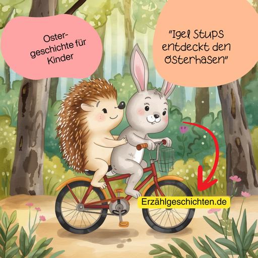 Igel Stups entdeckt den Osterhasen