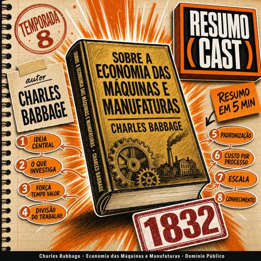 Sobre a Economia das Máquinas e Manufaturas — o livro de 1832 do pai do computador sobre máquinas, métodos e produtividade | Temporada 8 · Mapa Mental em 5 min
