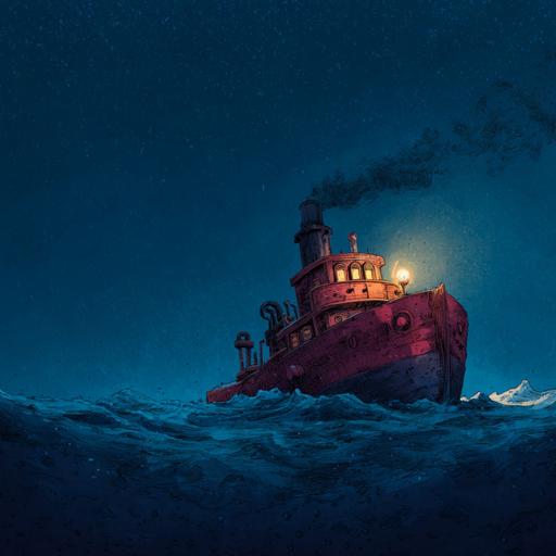 Deep Ocean Voyage | Ship Engine & Wind at Sea