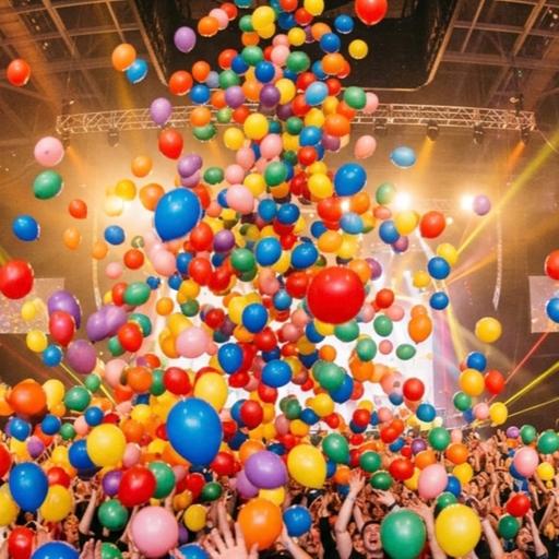 1,114. Lluvia de globos en la escuela