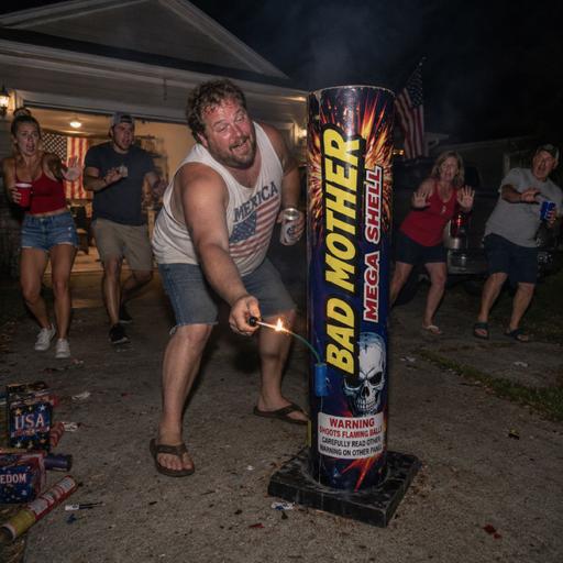 949. Launching the "Good" Fireworks in Your Driveway