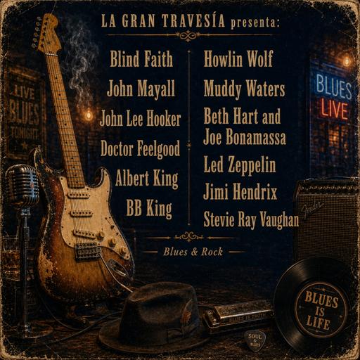 Blind Faith, John Mayall, John Lee Hooker, Doctor Feelgood, Albert King, BB King, Howlin Wolf, Muddy Waters,...