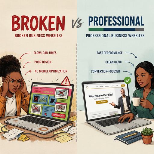 Broken Business Websites vs Professional Business Websites: What Does Every Business Owner Need to Know?