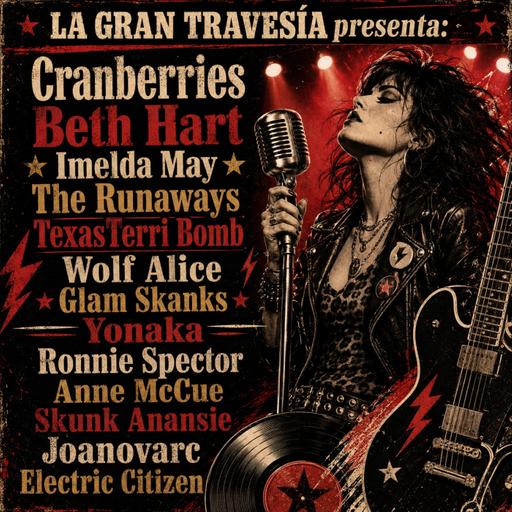Cranberries, Beth Hart, Imelda May, The Runaways, Texas Terri Bomb, Wolf Alice... La Gran Travesía