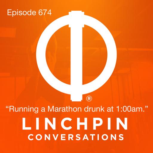 Running a Marathon, drunk at 1:00am in 3 hr 48 min.