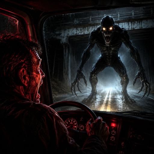 Driving a Truck Can Be a Nightmare, Literally: Cryptid Terror on the Road!