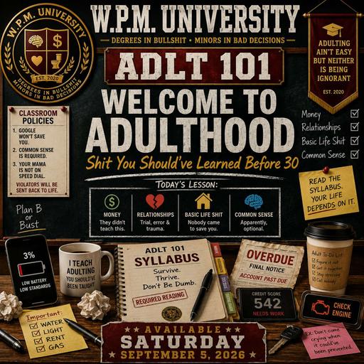 ADLT 101 Welcome to Adulthood: Shit You Should've Learned Before 30