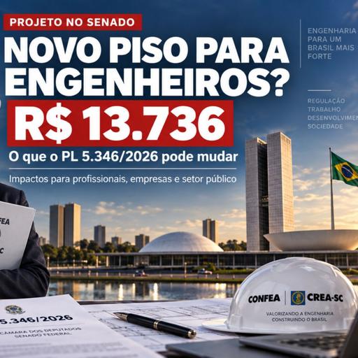 Piso de R$ 13.736 para engenheiros? Entenda o PL 5.346/2026.