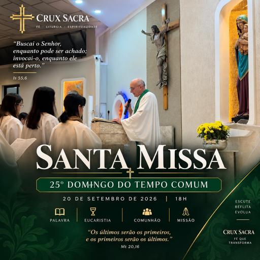 20 de Setembro de 2026 - 25. Domingo Comum - 18h