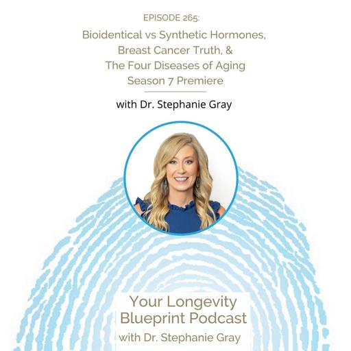 265: Bioidentical vs Synthetic Hormones, Breast Cancer Truth, and the Four Diseases of Aging, Season 7 Premiere with Dr. Stephanie Gray