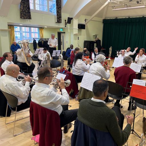 Crystal Palace Band warm up before the National Brass Band Championships of Great Britain, York, UK on 20th September 2026 – by Alan Hall