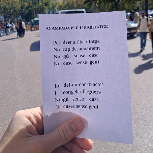 Protest camp song after the forced eviction of pensioner Maricarmen in Madrid, recorded in València, Spain in October 2026 – by Carys Wall