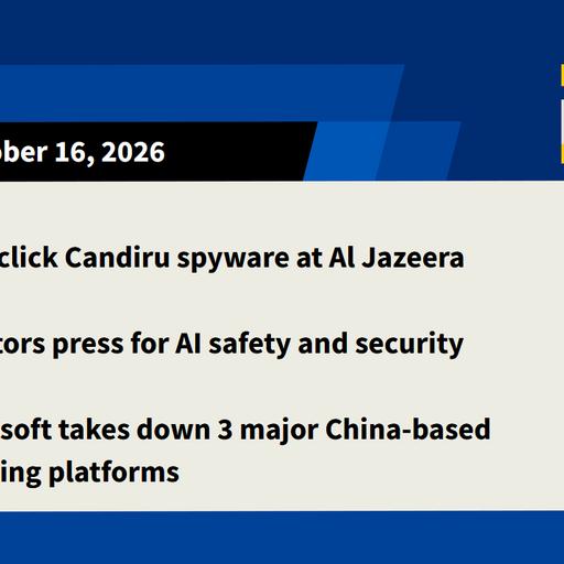 Candiru spyware infects Al Jazeera, Senators AI request, Microsoft crashes phishers