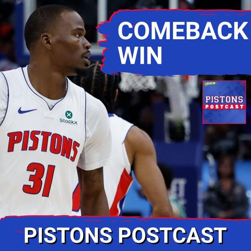 PISTONS POSTCAST: COMEBACK WIN! Pistons BEAT Celtics | Postgame Show: Lindsey Hunter & Jake Riepma