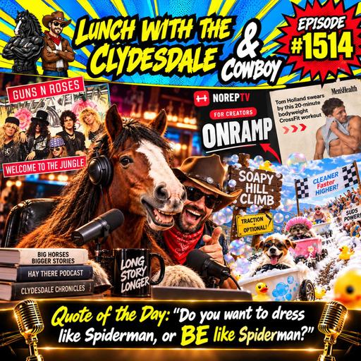 Lunch with the Clydesdale & Cowboy - Heroes Hop on 1 Leg???